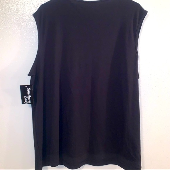 Southern Lady 3X Black Cotton Polyester Blend Tank Top - Picture 5 of 7
